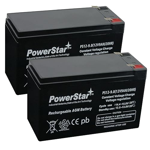 PowerStar-- 2 Pack -9AH Replacement for APC Back-UPS XS1500 XS 1500 12V 7Ah Battery