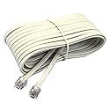 Softalk 04020 Phone Line Cord 25-Feet Ivory Landline Telephone Accessory