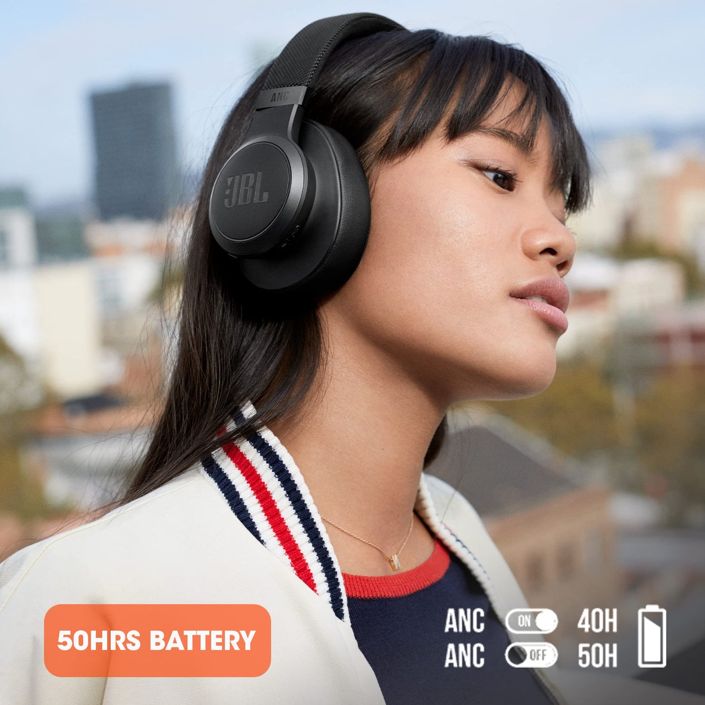 JBL Live 660NC - Wireless Over-ear Noise Cancelling headphones, JBL Signature Sound, Voice Assist, Up to 50Hrs of Battery with Speed Charging…