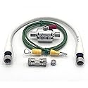 Clever Family Homes Coaxial RG6 Surge Protector Kit with Jumper Cable, Ground Wire, Spare GDT, and Male-to-Male Adaptor