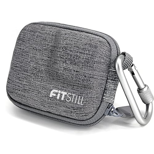 FiTSTILL Grey Weaving Mini Carrying Case for Go Pro Hero 13/12/11/10/9/8/7/(2018)/6/5/4/3+/3 Black,Hard Shell Travel Storage Case for AKASO,Campark,YI