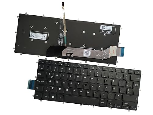 Laptop Replacement Keyboard Compatible for Dell Inspiron 14 7460 7466 7472 7467 Latitude 13 2 in 1 3379 3490 0WDFMG PK131Q14B22 Latin Layout Backlit