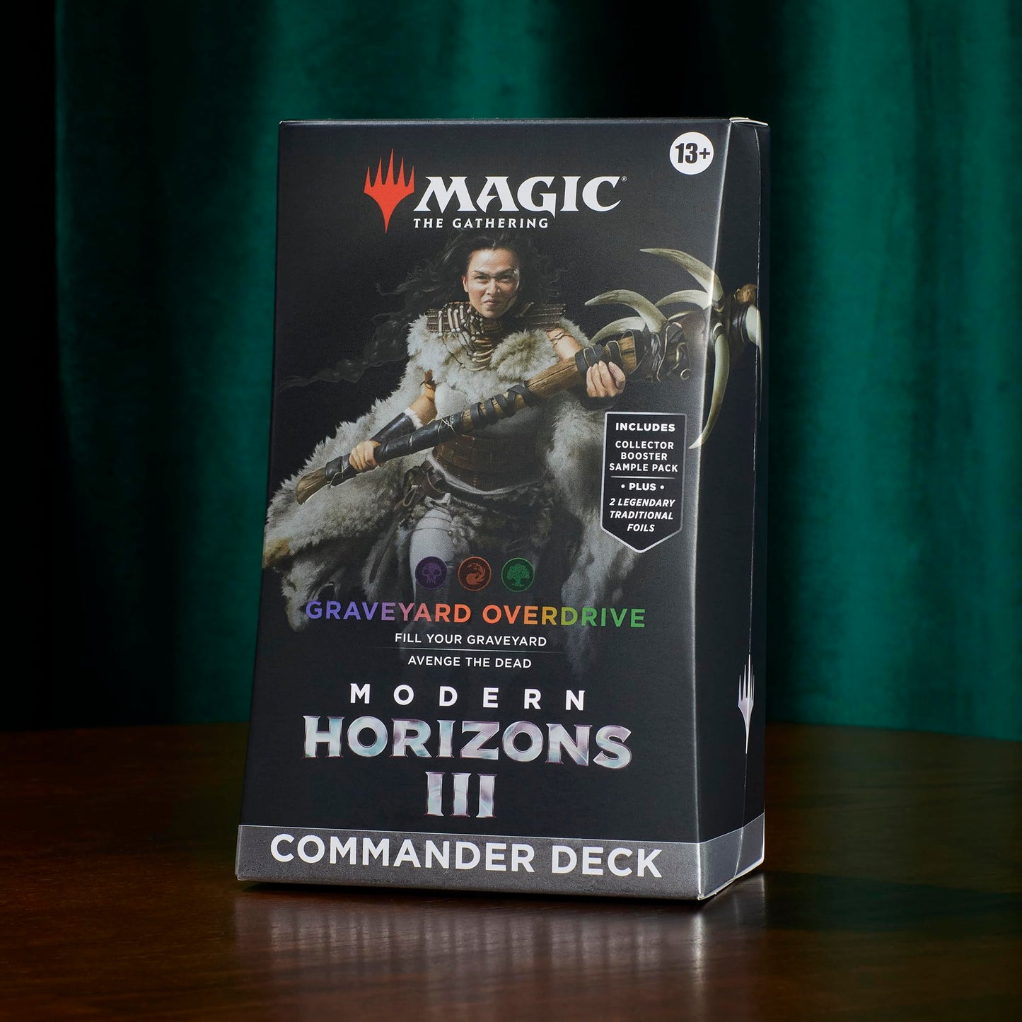 Magic: The Gathering Modern Horizons 3 Commander Deck - Graveyard Overdrive (100-Card Deck, 2-Card Collector Booster Sample Pack + Accessories)