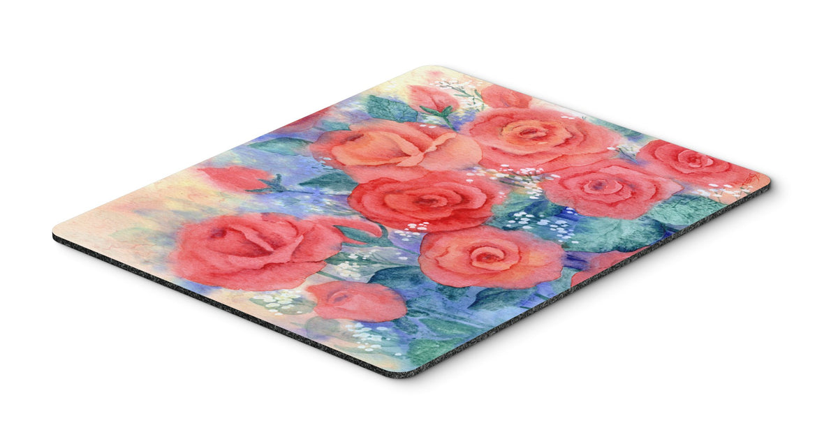 Caroline's Treasures IBD0251MP Roses Mouse Pad, Hot Pad or Trivet for Home Office Gaming Working Computers Laptop Mouse Mat,Washable Large Mousepad