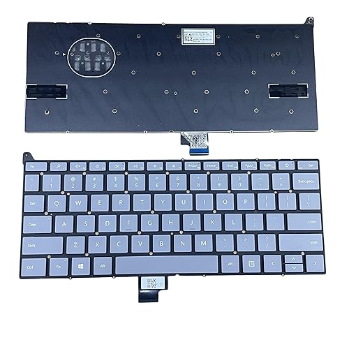 YIJIATech New Keyboard US Layout for Microsoft Surface Laptop GO1/2 2013 1943 1963 Gray Frameless Laptop Keyboard Without Backlight