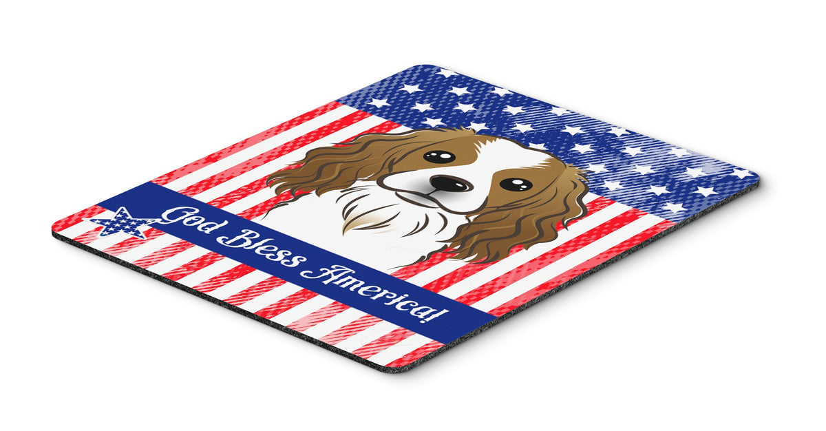 Caroline's Treasures BB2154MP American Flag and Cavalier Spaniel Mouse Pad, Hot Pad or Trivet for Home Office Gaming Working Computers Laptop Mouse