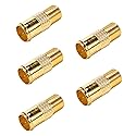 TLS.eagle RG6 Compression F Type Connector Quick Push on Coax Cable Adapter Gold Plated Pack of 5