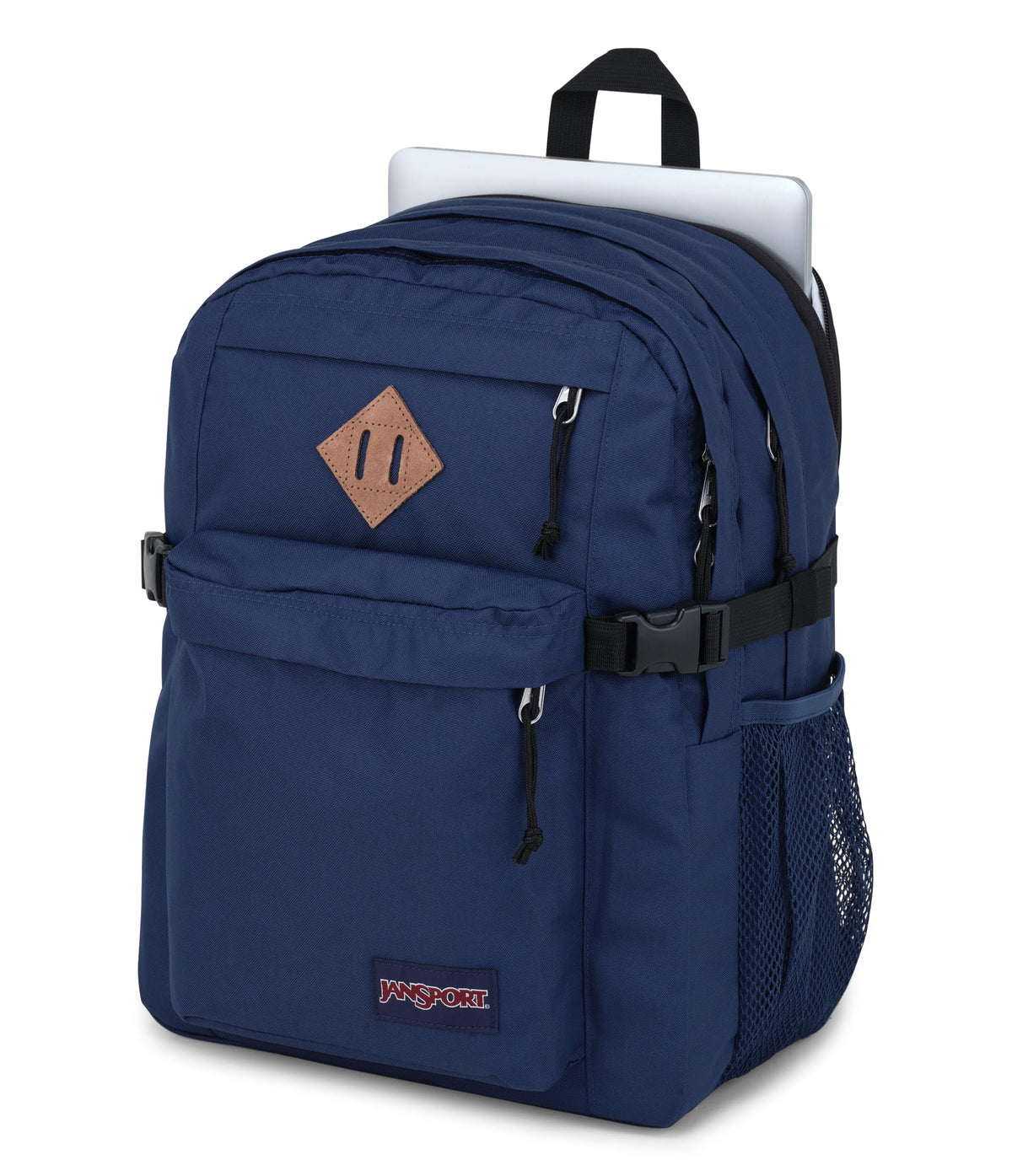 JanSport Main Campus Backpack - Travel or Work backpack w 15-Inch Laptop Sleeve and Dual Water Bottle Pockets, Navy