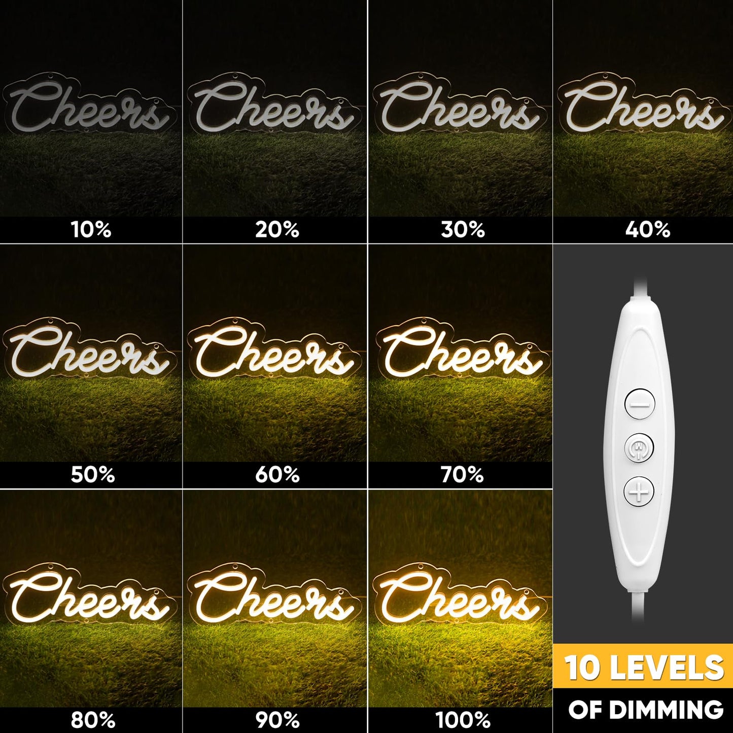 KANAYA Cheers Led Neon Sign Warm White 13.8 Inch