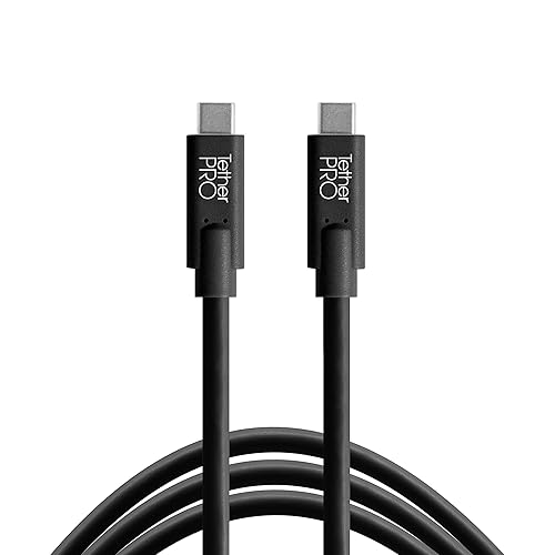 TetherPro USB-C to USB-C, 5Gbps Gen 1, 6' (1.8m), Non-Reflective Black
