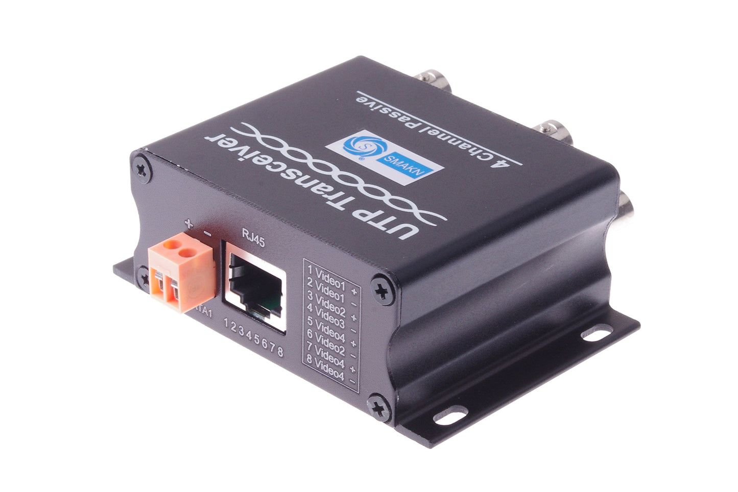 SMAKN 1 pcs 4 Channel Video Balun BNC to UTP RJ45 Passive Transceiver