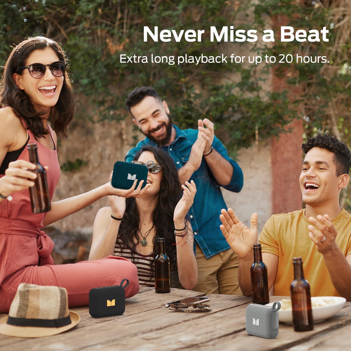 Monster Cube 1 Portable Bluetooth Speaker, IP68 Waterproof, Bluetooth 6.0, 20H Playtime, Powerful Stereo Sound, Speaker for Home, Outdoors and Travel