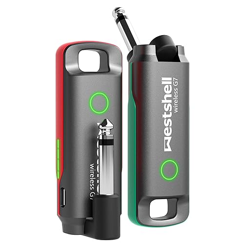 Wireless Guitar Transmitter Receiver, 1 Key to Switch Wireless Guitar System, Supports 10-channel Transmission and Perfectly Compatible with Guitar
