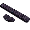 BRILA Upgraded Ergonomic Keyboard and Mouse Wrist Rest Support Cushion Pad Set - Comfy Soft Memory Foam Gel Padding & Non-Slip Palm/Hand/Wrist Pain