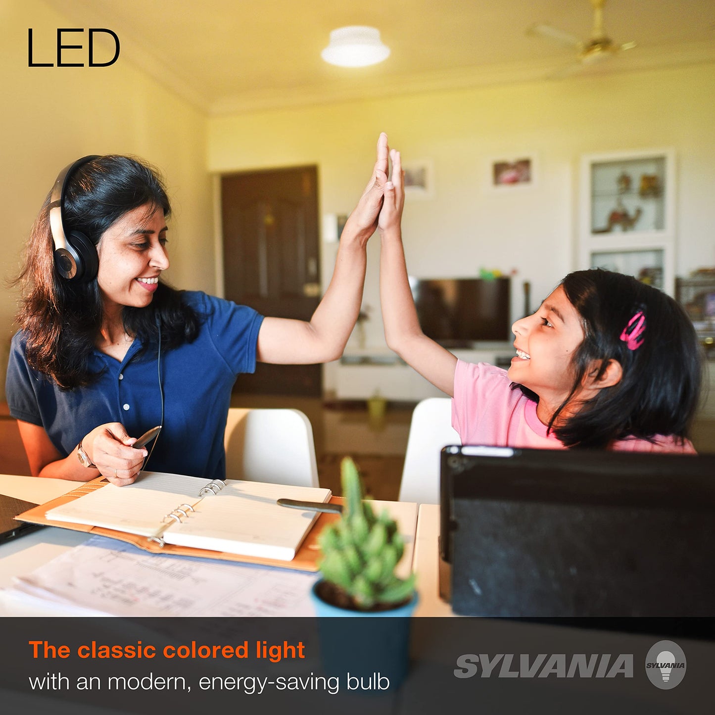 Sylvania Ultra LED Porcelain Ceiling Light Fixture, 60W = 9W, Non-Dimmable, Medium Base, 2700K, Soft White - 1 Pack (75080)