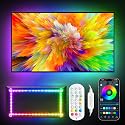Daymeet TV LED Backlight, 16.4ft RGB Strip Lights for 65-85 Inch TVs, App Control