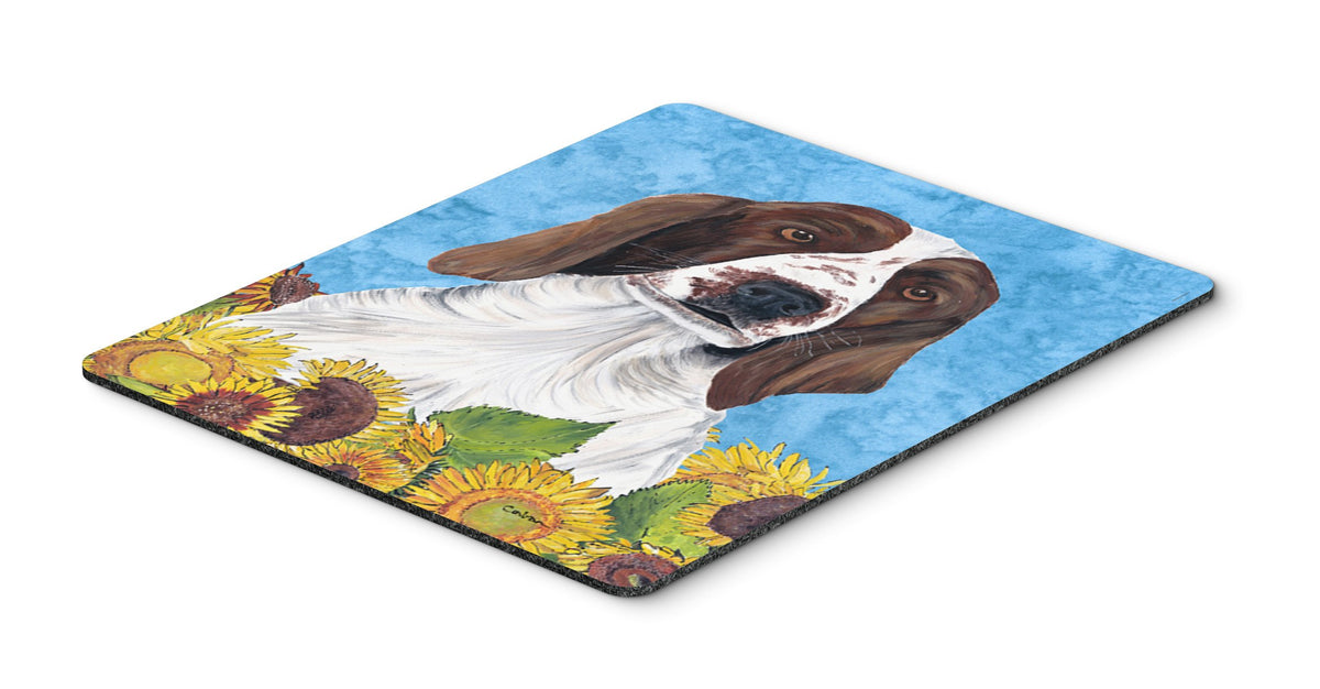 Caroline's Treasures SC9078MP Welsh Springer Spaniel in Summer Flowers Mouse Pad, Hot Pad or Trivet for Home Office Gaming Working Computers Laptop
