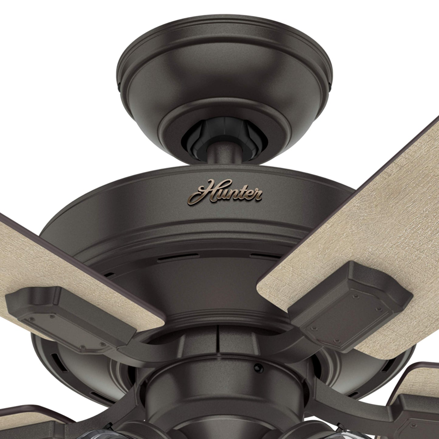 Hunter Fan 52 inch Casual Noble Bronze Finish Indoor Ceiling Fan with 5-Blades & LED Lights (Renewed)