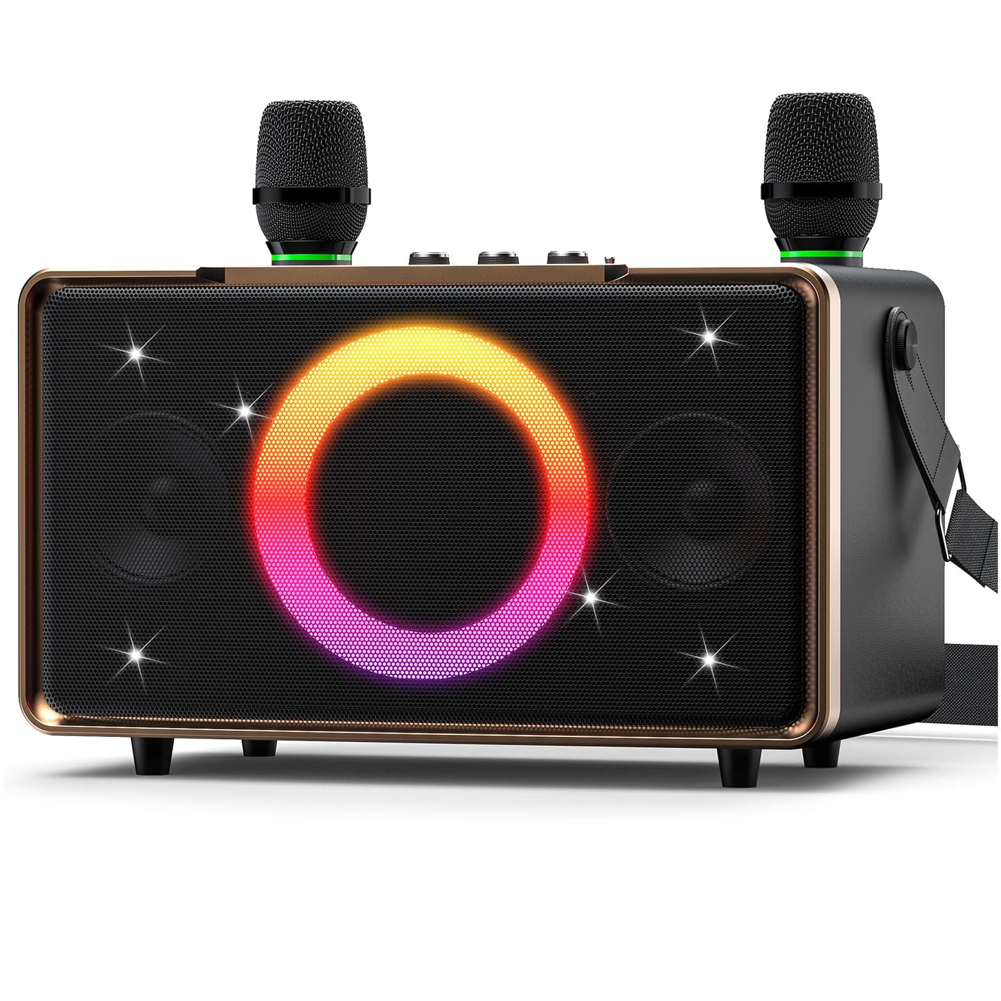 GFEEN Party Bluetooth Speaker: 100W Peak Loud! Deep Bass, 15H Playtime, Large Wireless Speakers, Powerful Sound, Light Show, Fast Charging