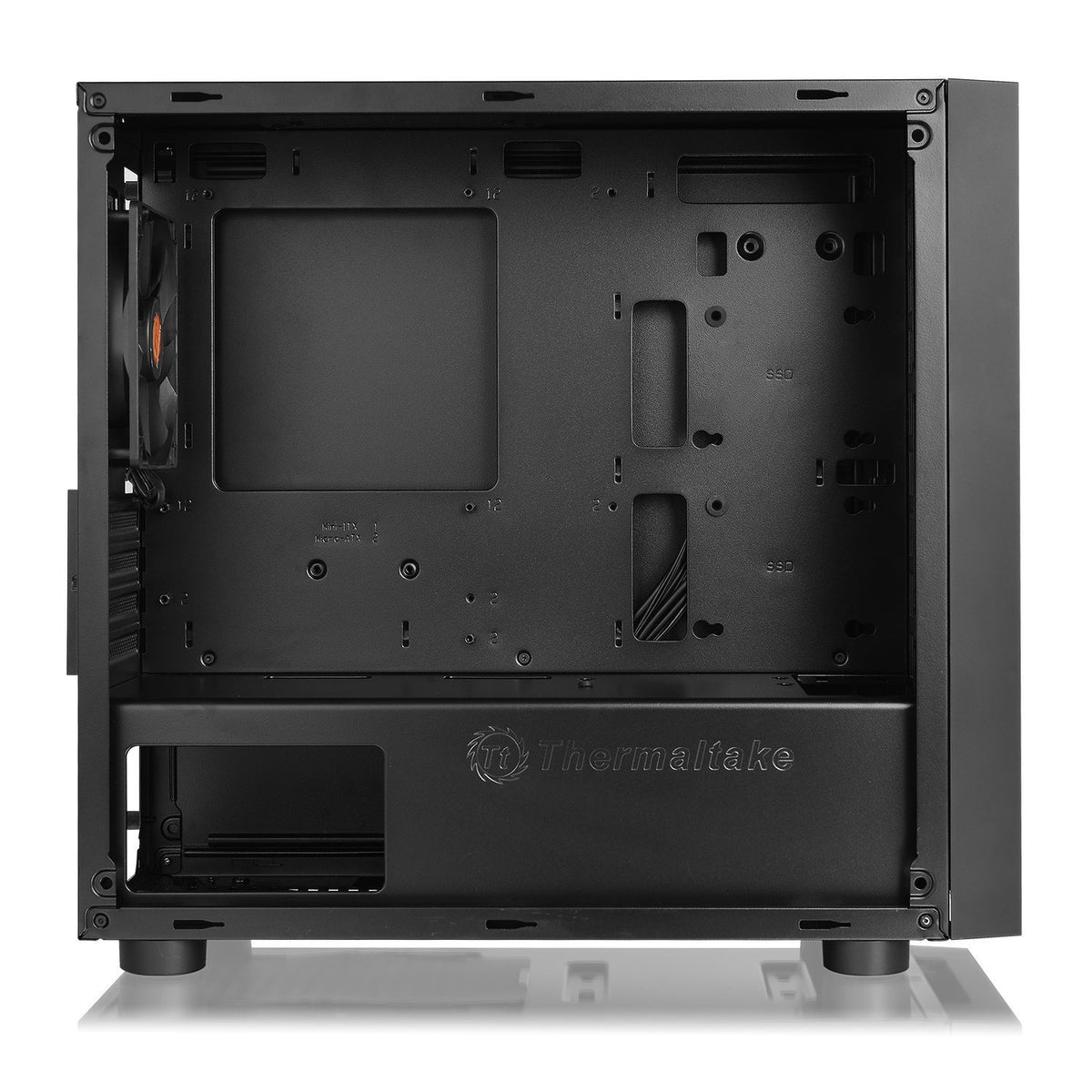 Thermaltake Versa H18 Tempered Glass Black Spcc Micro ATX Gaming Computer Case CA-1J4-00S1WN-01