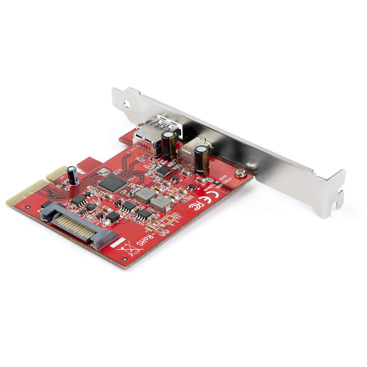 StarTech 2-Port 10Gbps USB-A & USB-C PCIe Card, Windows, TAA (PEXUSB311AC3)