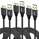 Besgoods USB 3.0 Micro Cable, 3-Pack 6ft Super Speed USB 3.0 Cable A Male to Micro B Charger Cable Compatible for Samsung Galaxy S5, Note 3, External