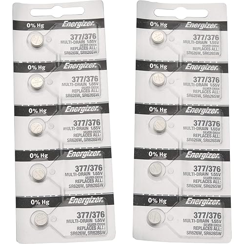Energizer 377/376 Silver Oxide 10 Batteries