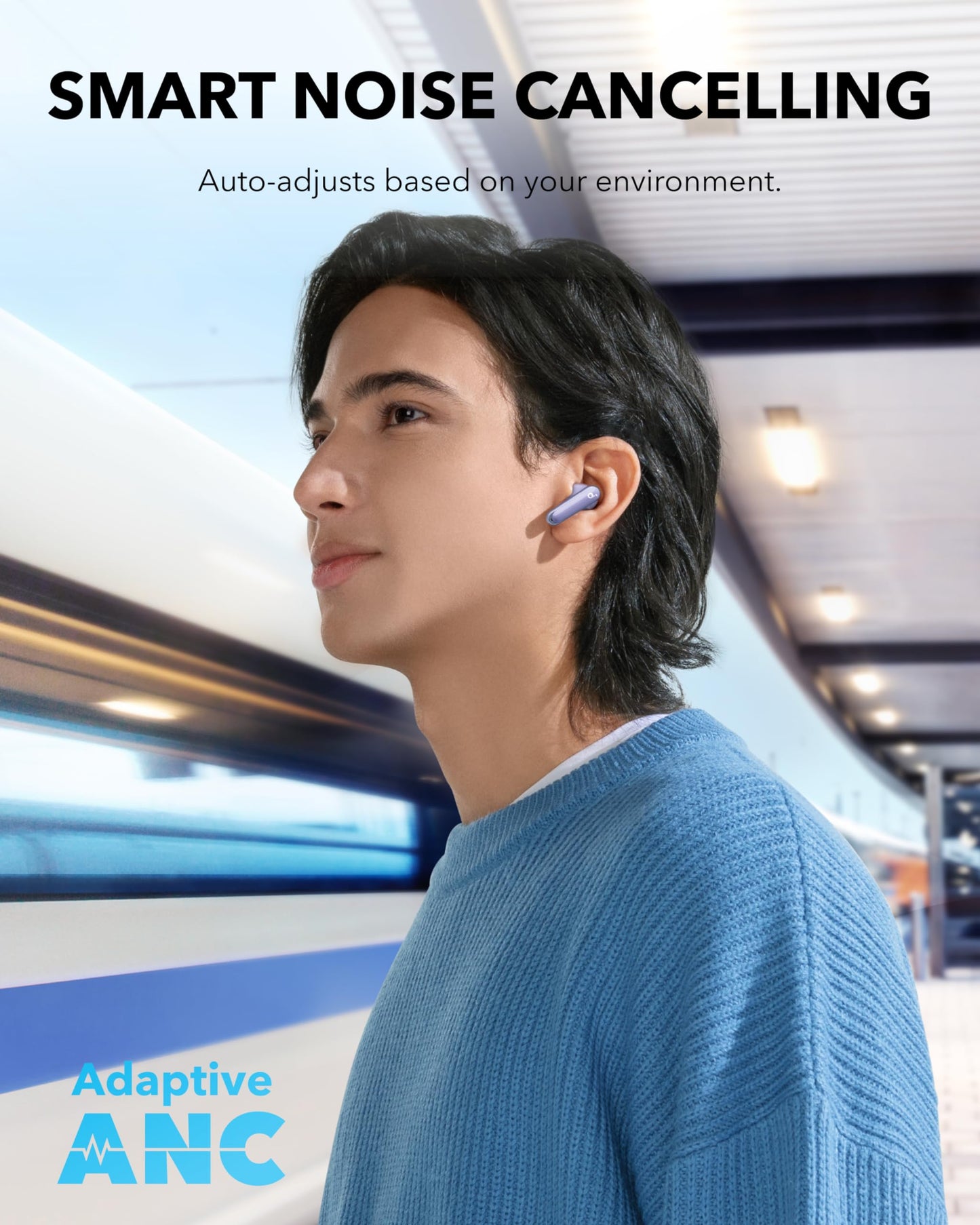 Soundcore P40i by Anker Noise Cancelling Earbuds with Adaptive ANC