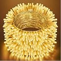 VTECHOLOGY 66Ft 200LED Warm White Christmas Lights Plug in,8 Modes Connectable String Light Classroom Lights Indoor Outdoor for Halloween Christmas