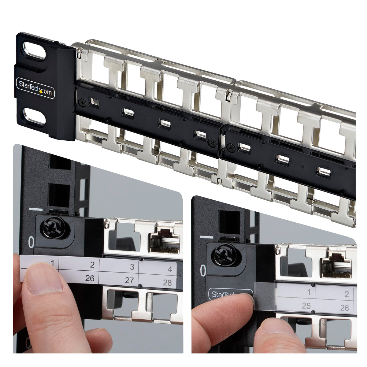 StarTech 48-Port 1U Blank Keystone STP Patch Panel (C6PANELSTP481U)