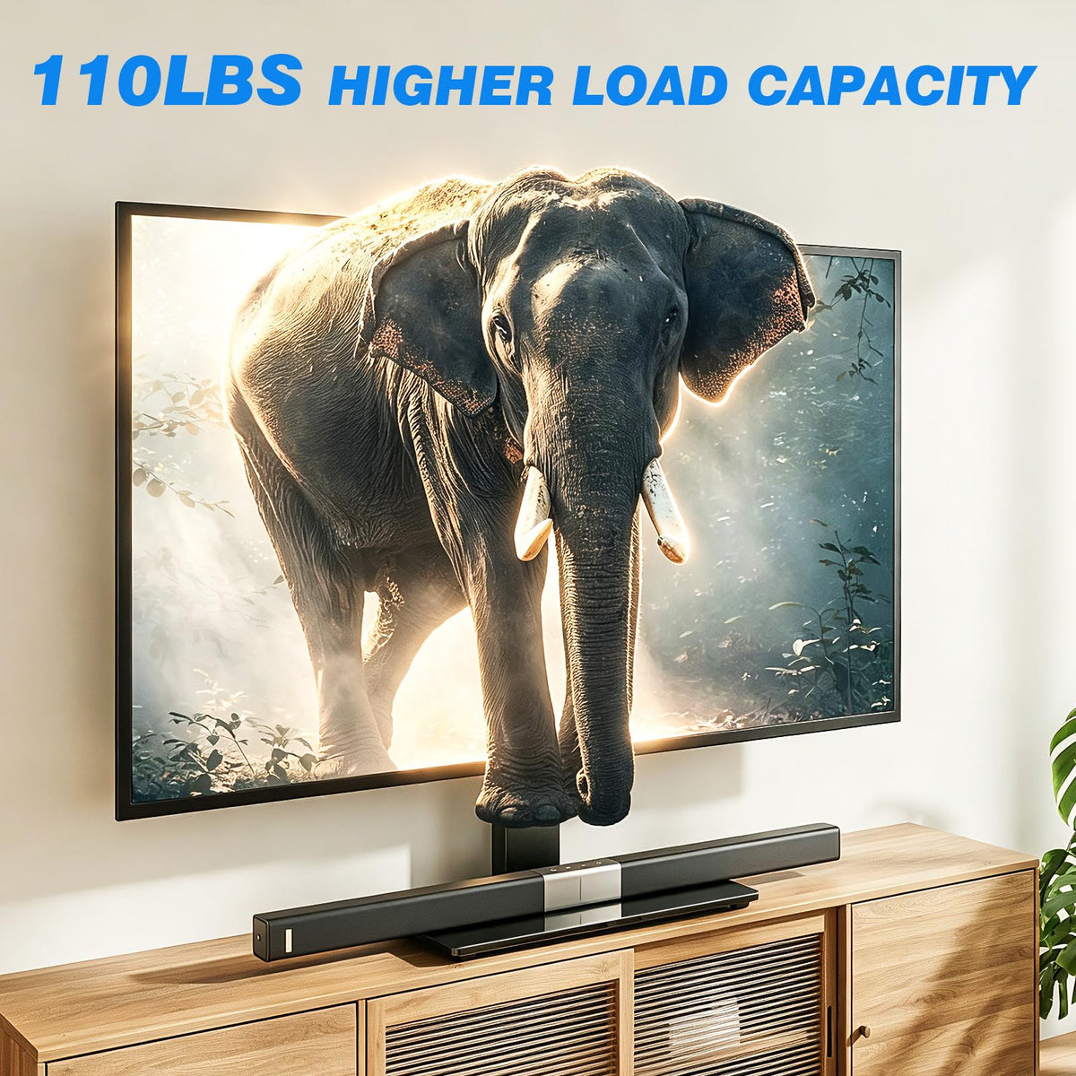 Rfiver Universal TV Stand for 32-75 inch TVs, Support 50°Swivel and 5°Tilt