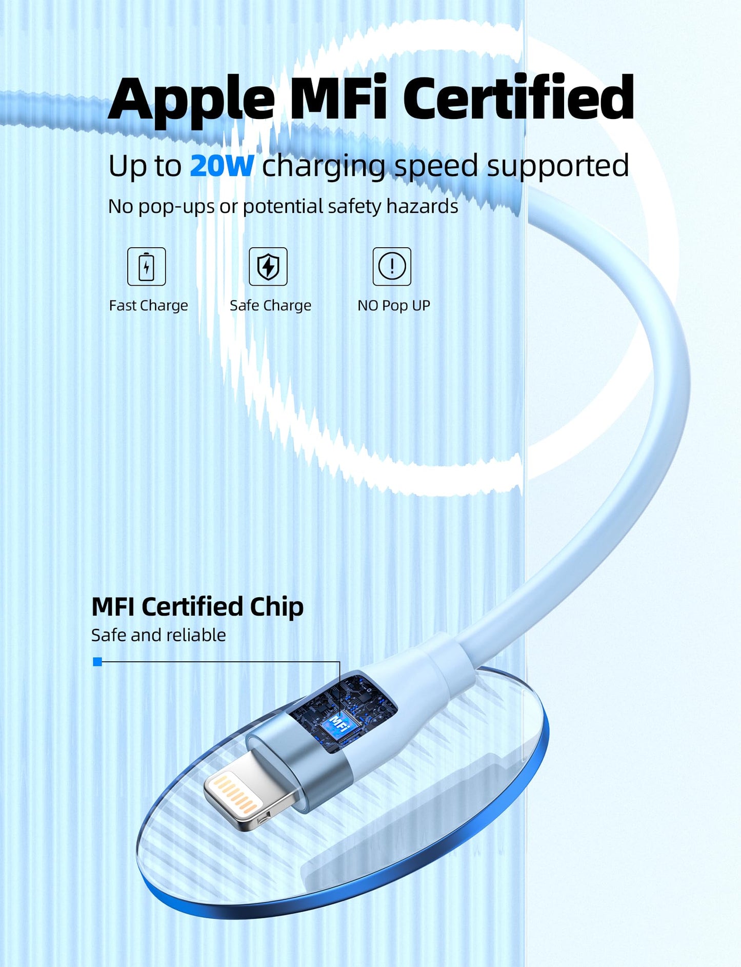 Bkayp iPhone Charger MFi Certified 3Pack 10 FT Fast Charging Lightning Cable iPhone Charger Cord Compatible with iPhone 14 13 12 11 Pro Max XR XS X 8…