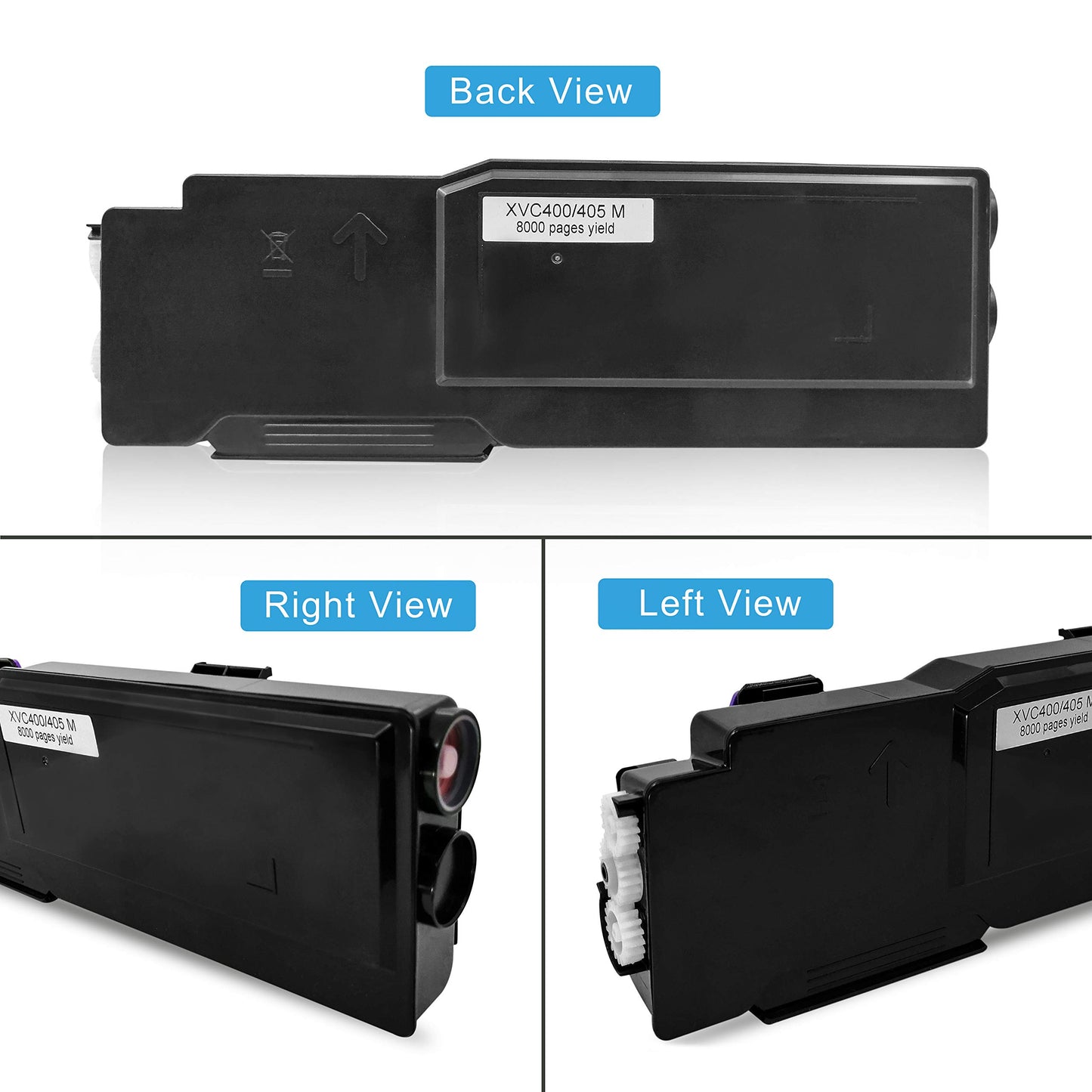 C400 C405 Remanufactured Toner Cartridges 4 Colors 10500 Pages for 106R03524, 8000 Pages CMY for 106R03525 106R03526 106R03527 for Xerox C400n C400dn