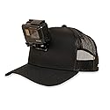 ActionHat® Black Curved Bill - Patented Floating Hat Mount Compatible for GoPro, DJI, Insta360 Action Cameras