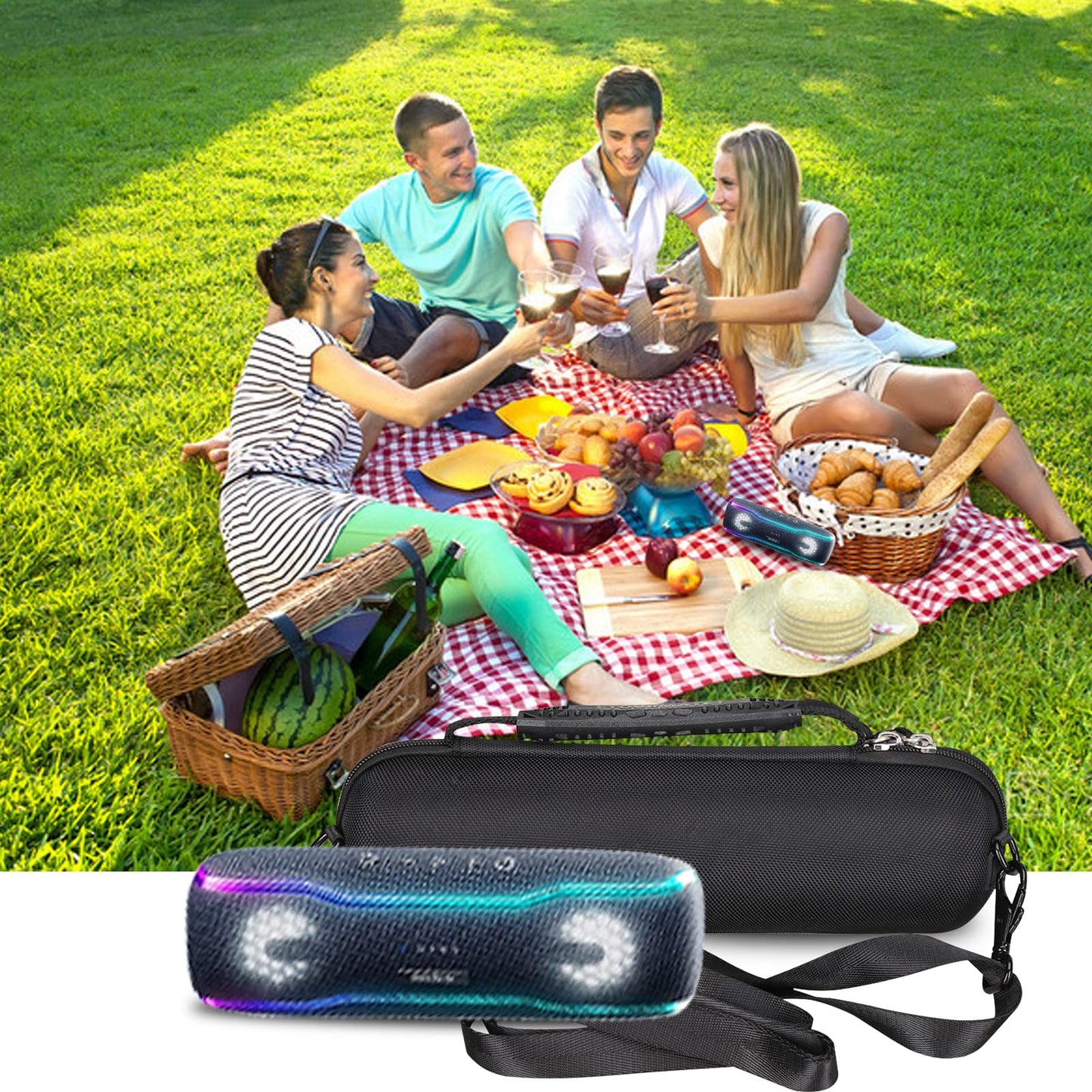 Tourmate Hard Case for Erkei Sehn Portable Bluetooth Speaker, Protective Carrying Storage Bag