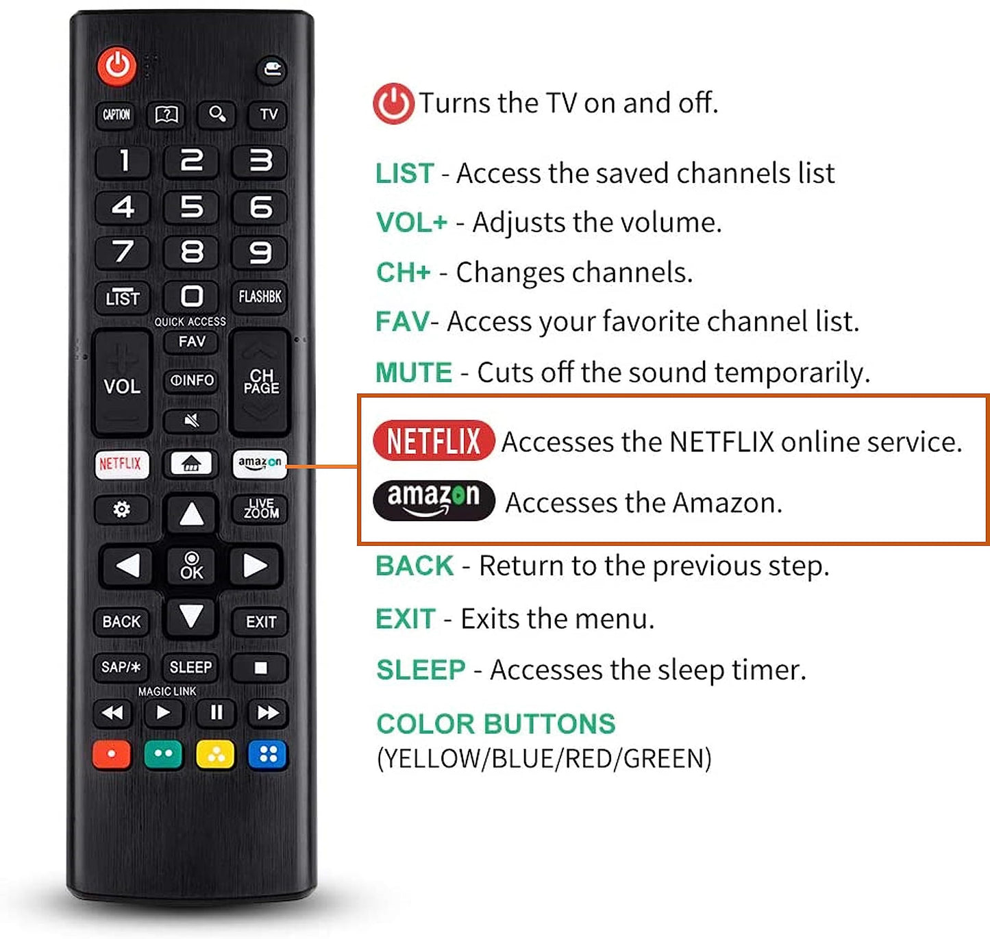 Universal AKB75095307 Remote Compatible for All LG LCD LED 3D HDTV Smart TVs AKB75375604 AKB74915305 AKB76040302