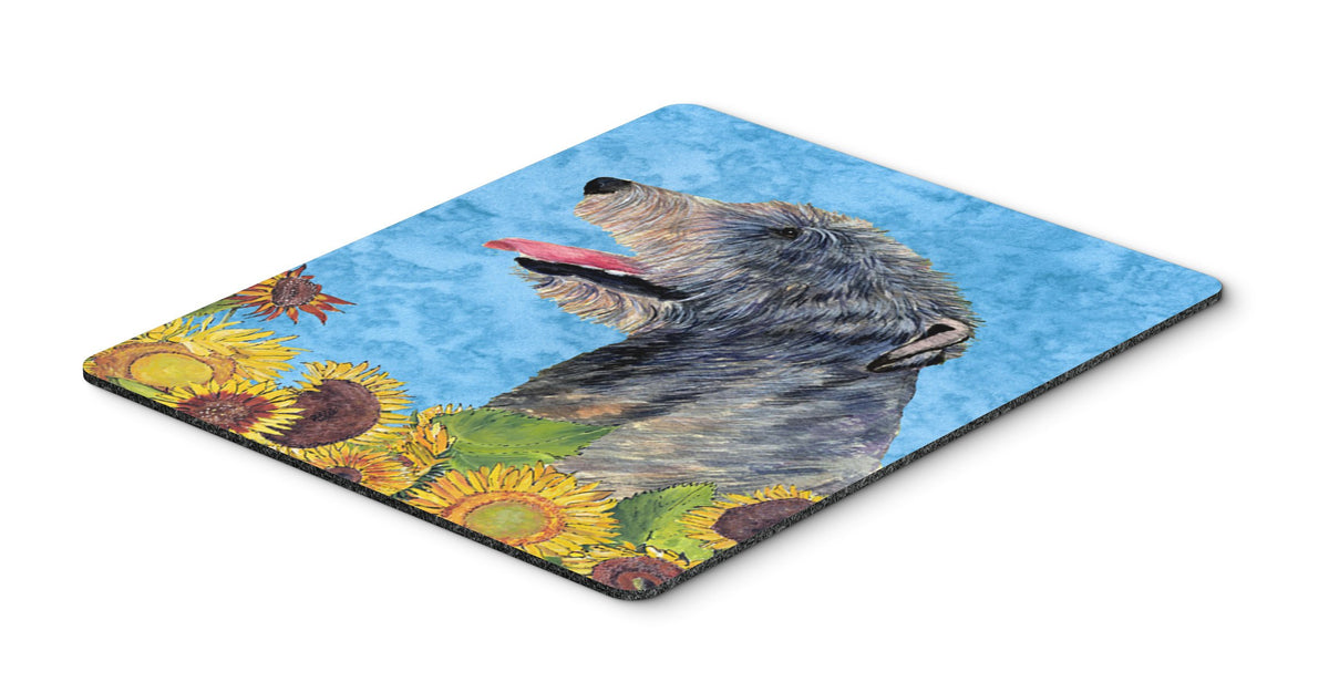 Caroline's Treasures SS4139MP Irish Wolfhound in Summer Flowers Mouse Pad, Hot Pad or Trivet for Home Office Gaming Working Computers Laptop Mouse