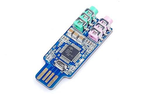 LIVISN External USB Audio Card Driver Free USB Sound Card External Audio Adapter CM108 for Computer Laptop WIN2000,WINXP,WIN3003