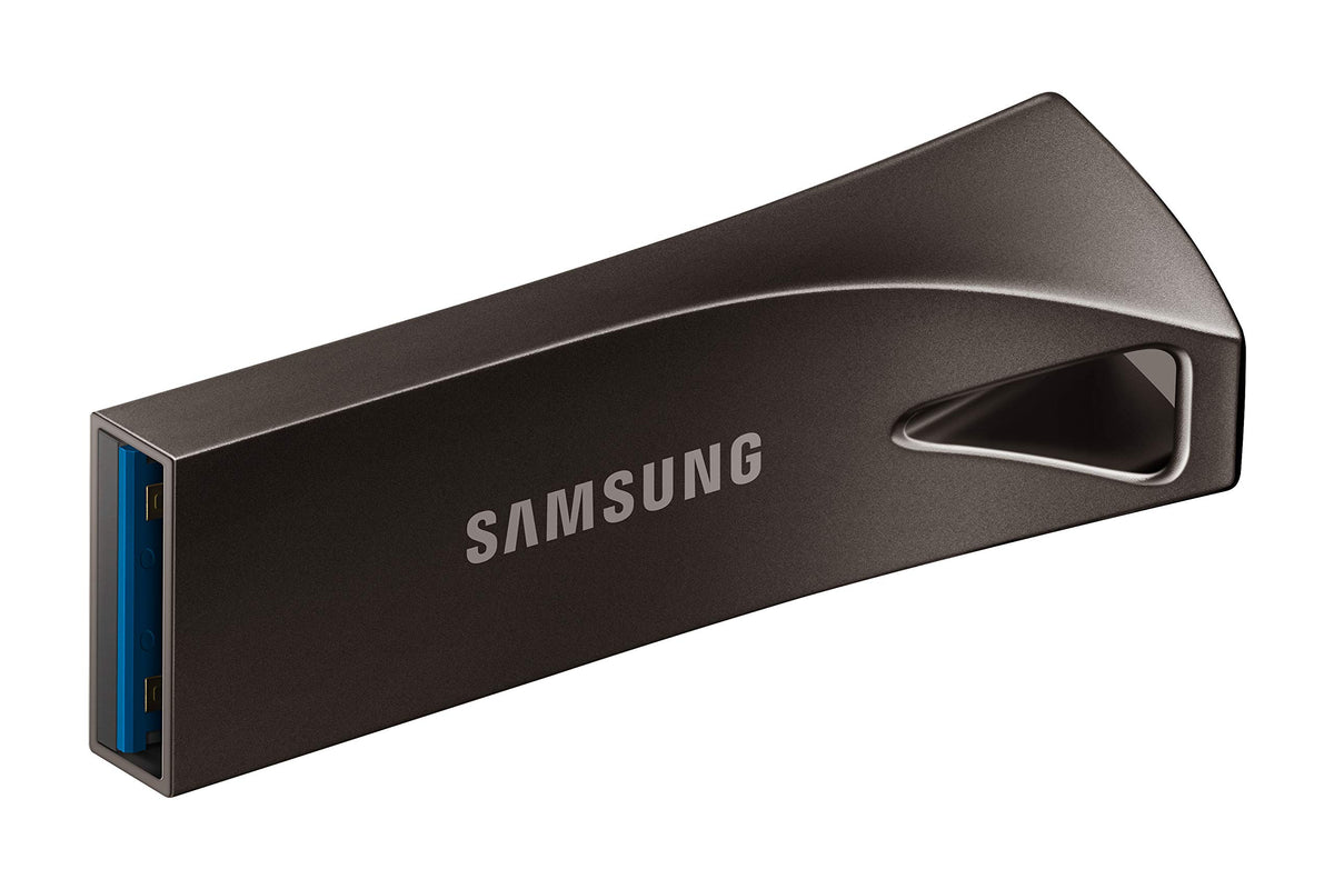SAMSUNG BAR Plus 3.1 USB Flash Drive, 128GB, 400MB/s, Rugged Metal Casing, Storage Expansion for Photos, Videos, Music, Files, MUF-128BE4/AM, Titan
