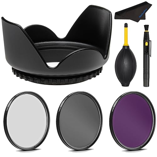 PRO 67mm Filter Kit + PRO Tulip Lens Hood for Nikon AF-S DX Nikkor 18-140mm f/3.5-5.6G ED VR - 67 mm Polarizing Filter, 67mm UV Filter, 67mm