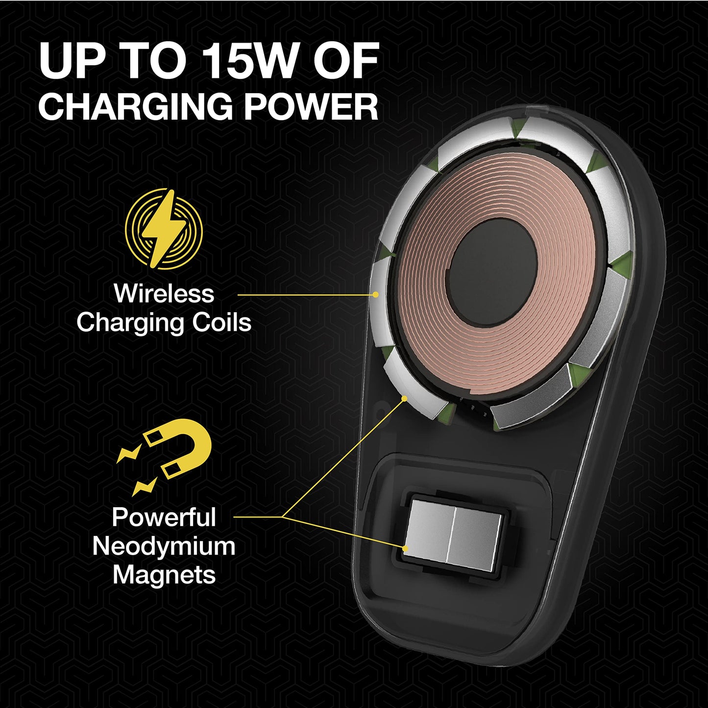 Scosche MQ5WDV-1 MagicMount Pro Charge5 Window/Dash/Vent 15W Magnetic, Qi-Certified, Wireless Charging Phone Mount, Cell Phone Holder for Car
