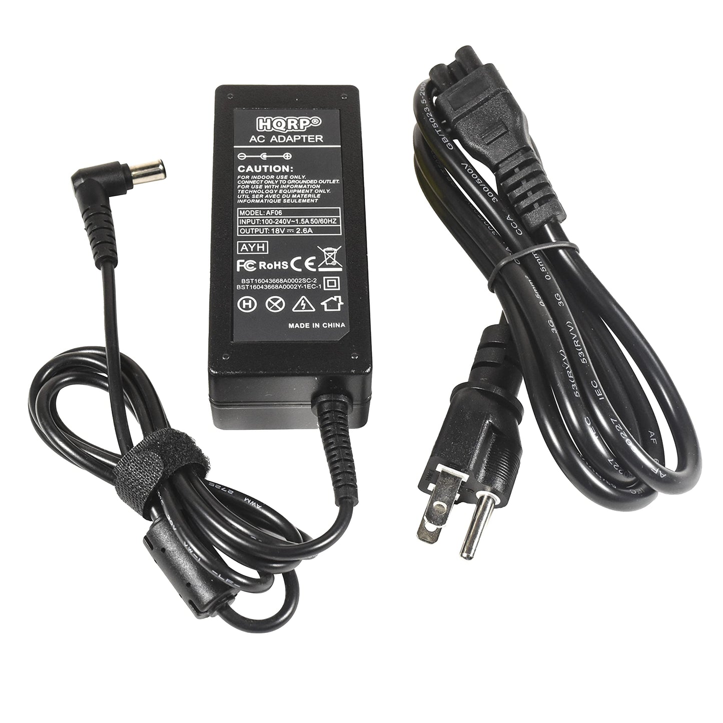 HQRP AC Adapter Compatible with Sony SA-32SE1 SA-40SE1 SA-46SE1 TV Sound Bar System AC-E1826 Power Supply Cord Adaptor, 6.5mm Plug