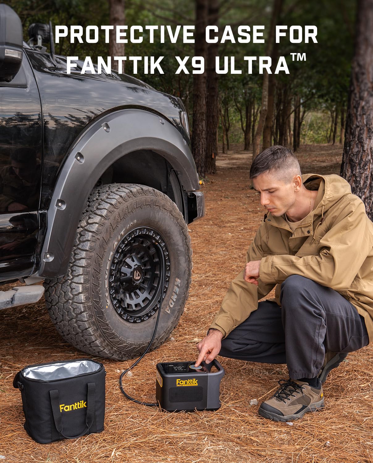 Fanttik Carrying Case for X9 Ultra Portable Tire Inflator, Camera Shoulder Bag, Thermal Bag