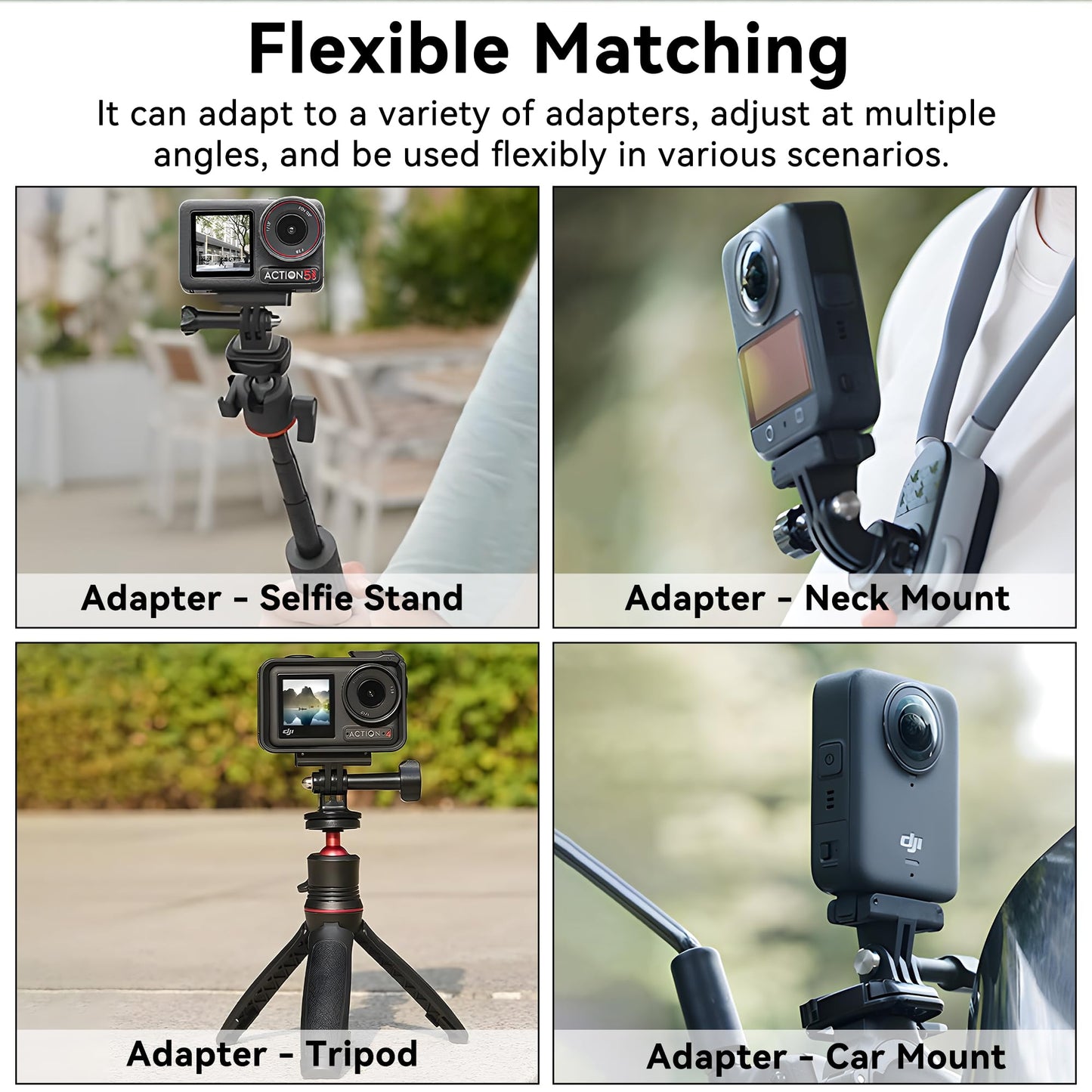 DEBMALE Osmo Action Camera Magnetic Adapter - Quick Release Adapter Mount for DJI Osmo 360/Action 5 Pro/Action 4/Action 3 Camera Accessories