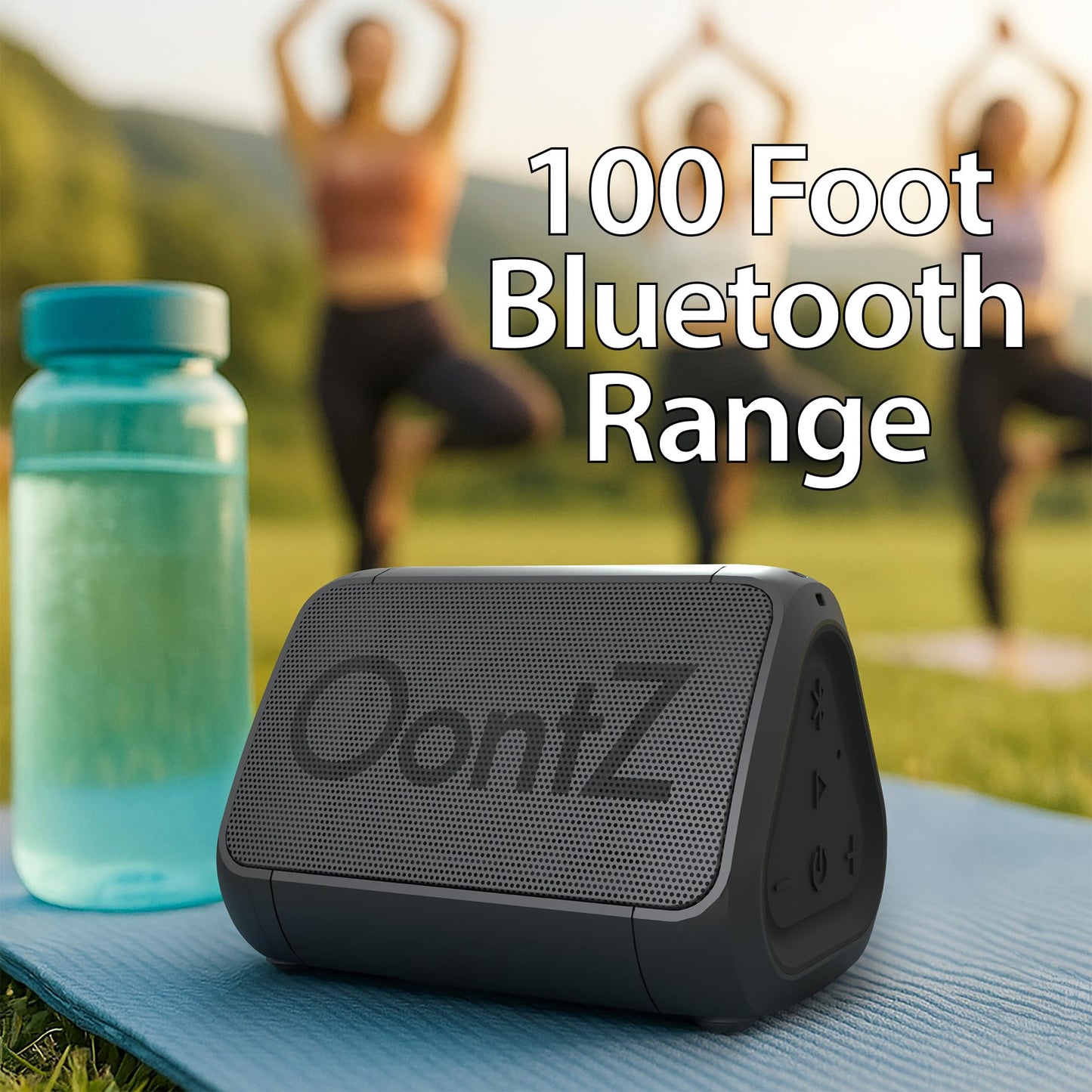 OontZ Angle Solo 2-Pack - Portable Bluetooth Speaker 5.0-5W Sound, 10-Hr Battery, 100ft Wireless Range, IPX5 Water-Resistant, Budget-Friendly Small