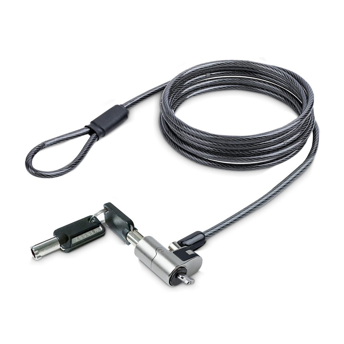 StarTech Nano Laptop Cable Lock, 6.6ft, TAA, Anti-Theft Keyed Lock (2m)