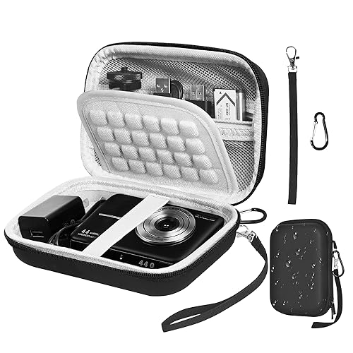 EMART Digital Camera Case, Small Camera Bag(Fit Camera Size<6"x4"x0.9") for VAHOIALD FHD 1080P/KODAK PIXPRO FZ55/CAMKORY/Lecran, Camera Carrying Case