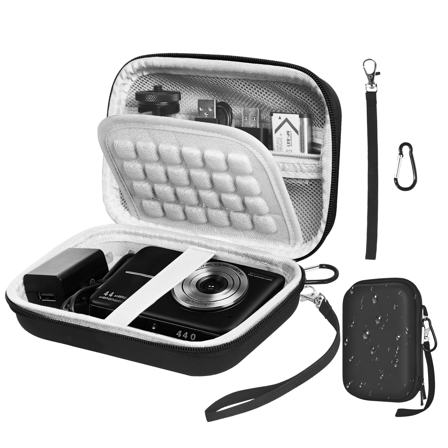 EMART Digital Camera Case, Small Camera Bag(Fit Camera Size<6"x4"x0.9") for VAHOIALD FHD 1080P/KODAK PIXPRO FZ55/CAMKORY/Lecran, Camera Carrying Case