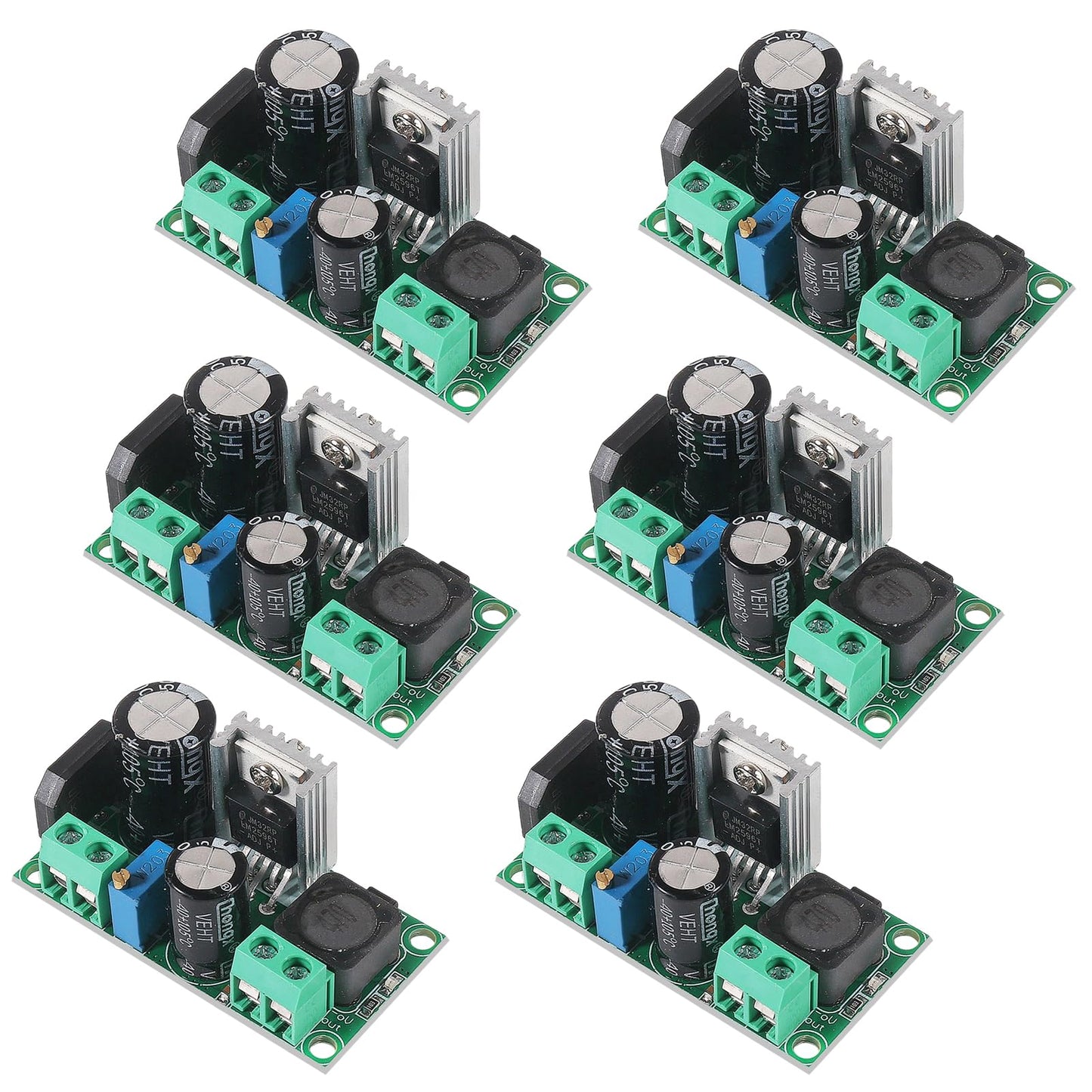 JUZITAO 6PCS AC/DC to DC Step Down Buck Converter AC 5-30V 5-48V 24V 36V 48V to DC 2.5-35V 12V Voltage Regulator Board 2A Adjustable Volt Power…