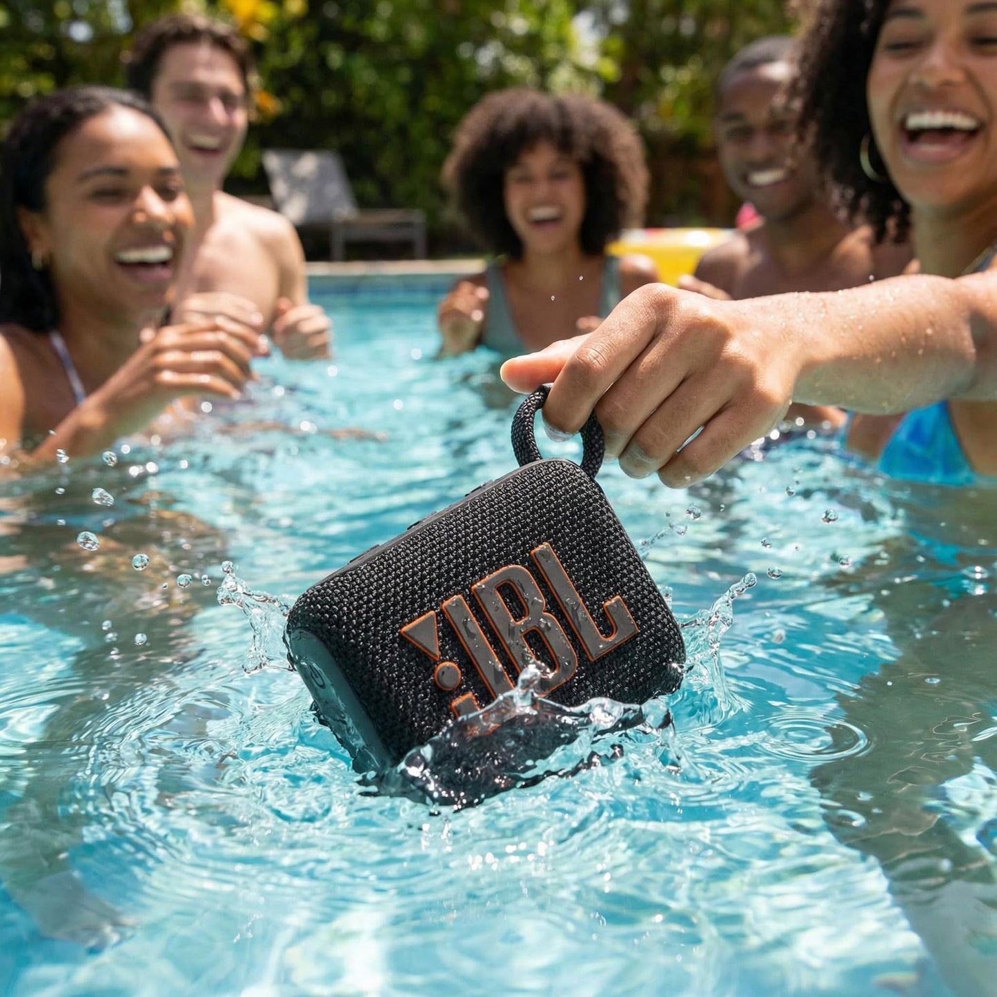 JBL Go 4 Portable Bluetooth Speaker, Built-in Battery, Waterproof and Dustproof - Black (JBLGO4BLKAM) + USB-C Adapter + Microfiber Cloth